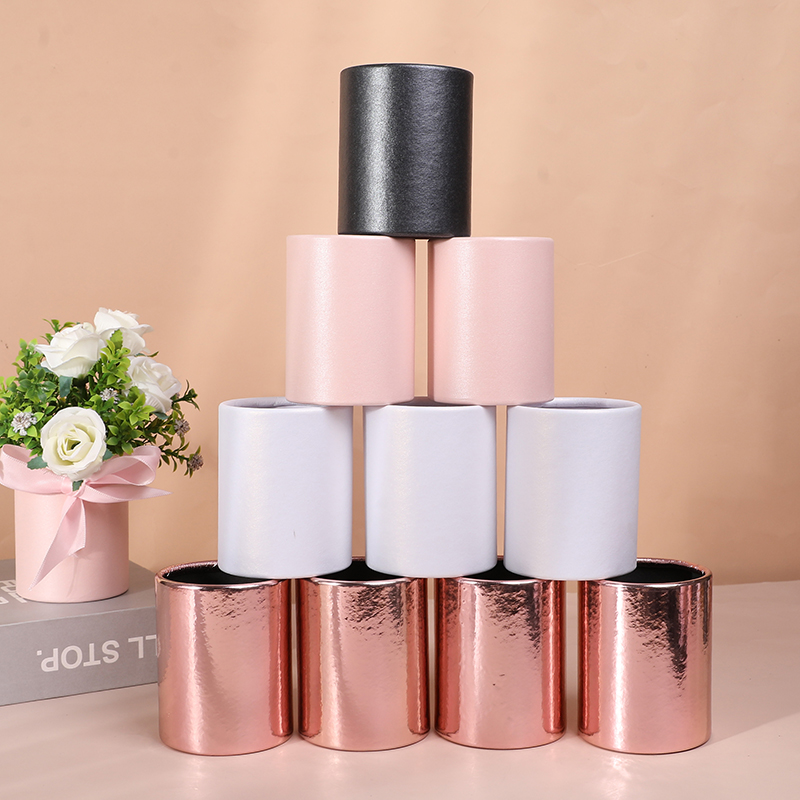 Florist Supply Paper - กล่องดอกไม้ทรงกลมขนาดเล็ก 4 ชิ้น กล่องของขวัญ แจกันใส่ดอกไม้ สำหรับงานแต่งงาน
