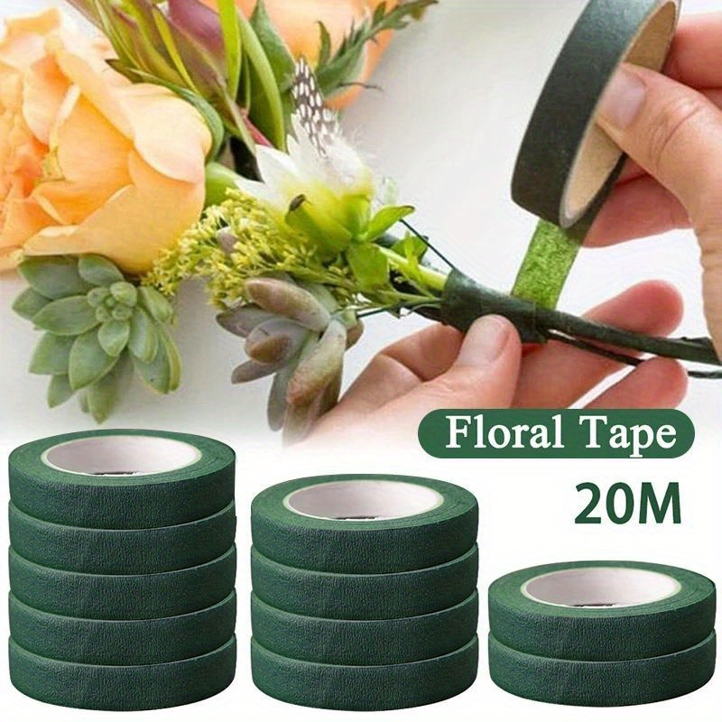 Florist Supply Paper - เทปพันก้านดอกไม้แบบมีกาวในตัว สำหรับห่อช่อดอกไม้ ตกแต่งดอกไม้ DIY อุปกรณ์จัดดอกไม้งานแต่งงาน