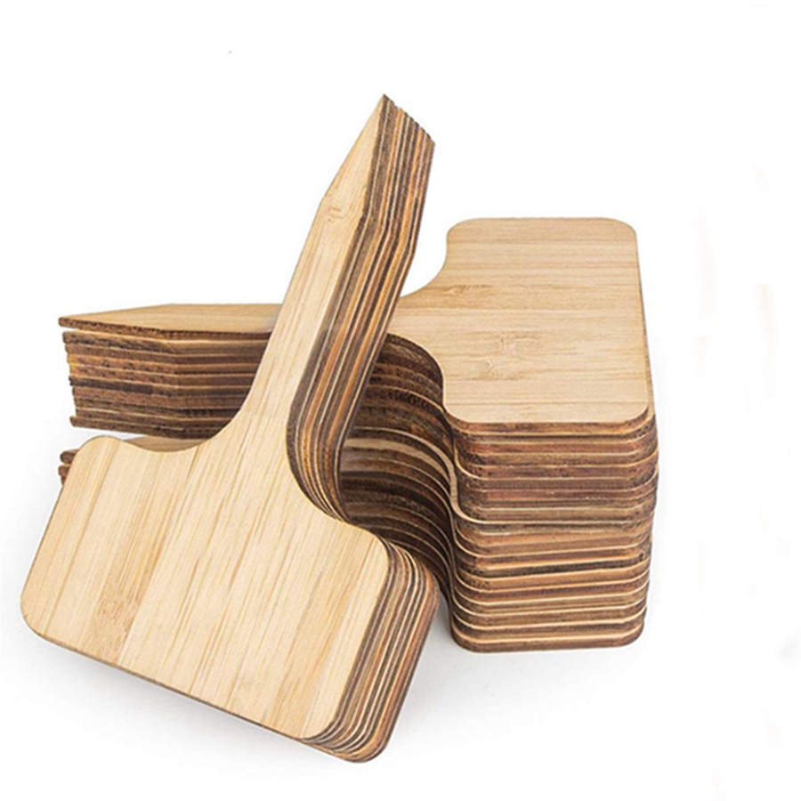 Floral Picks Wood - ป้ายไม้สำหรับติดต้นไม้ 100 ชิ้น, ป้ายชื่อสำหรับสวนดอกไม้สำหรับไม้อวบน้ำ, ป้ายตกแต่งดอกไม้และสมุนไพรสไตล์ชนบทสำหรับงาน DIY