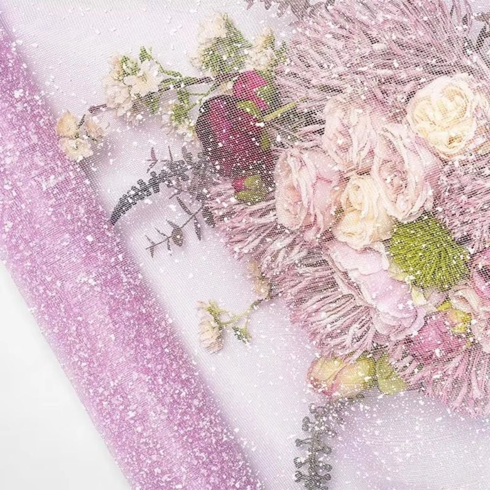 Florist Supply Paper - กระดาษห่อดอกไม้ลายเกล็ดหิมะ ขนาดกว้าง 50 ซม. กระดาษตาข่าย DIY