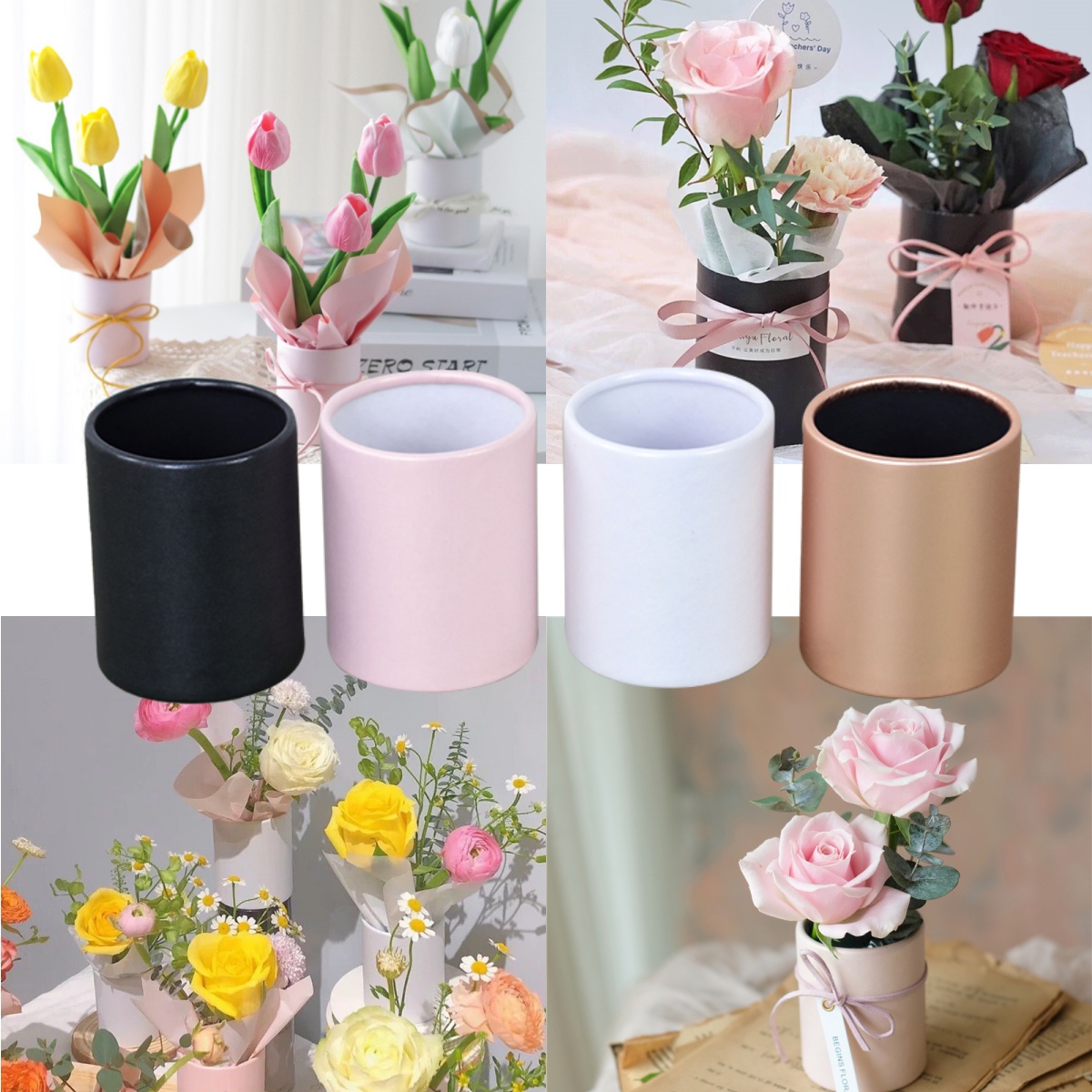 กล่องดอกไม้ทรงกลมขนาดเล็ก 4 ชิ - Florist Supply Paper บทวิจารณ์และราคา