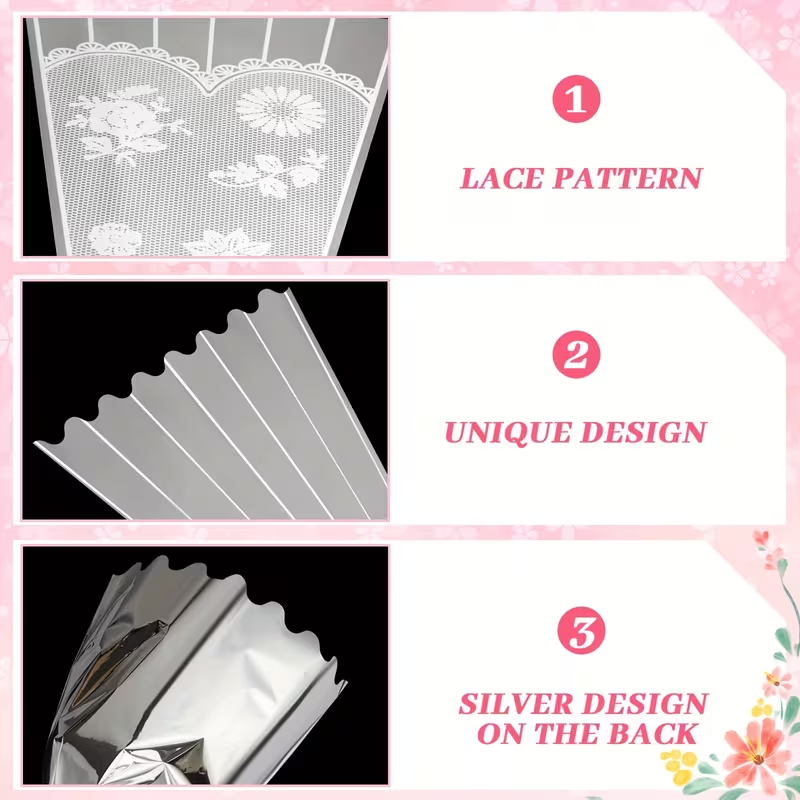ซองใส่ดอกไม้ลายลูกไม้ 100 ชิ้น - Florist Supply Ribbon บทวิจารณ์และราคา