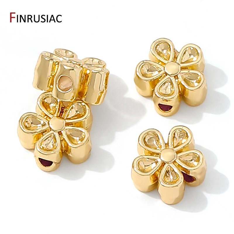 ลูกปัดทองเหลืองชุบทอง 14K รูปด - Flower Supply บทวิจารณ์และราคา