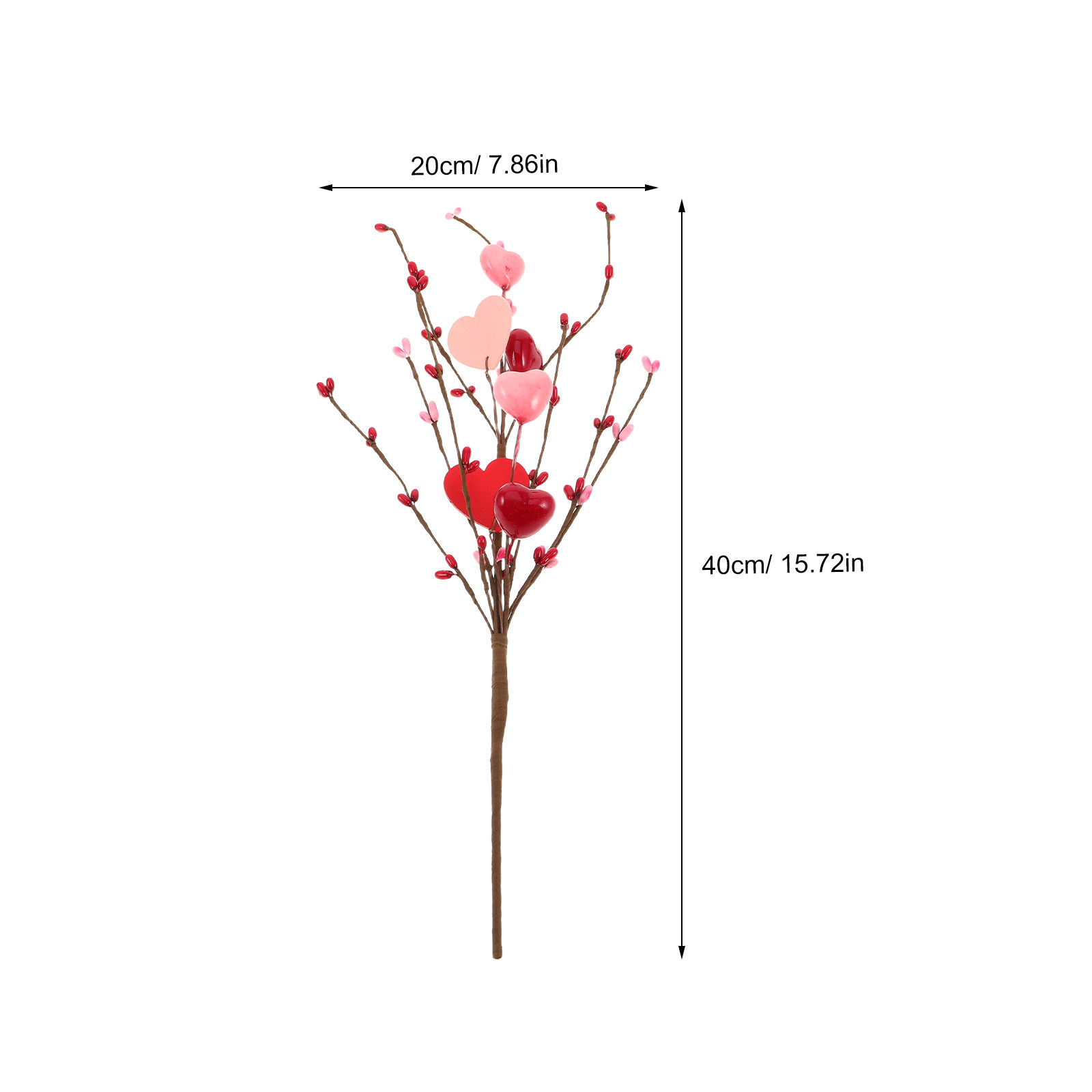กิ่งไม้ประดับรูปหัวใจ 3 ชิ้น ก - Floral Picks Wood บทวิจารณ์และราคา