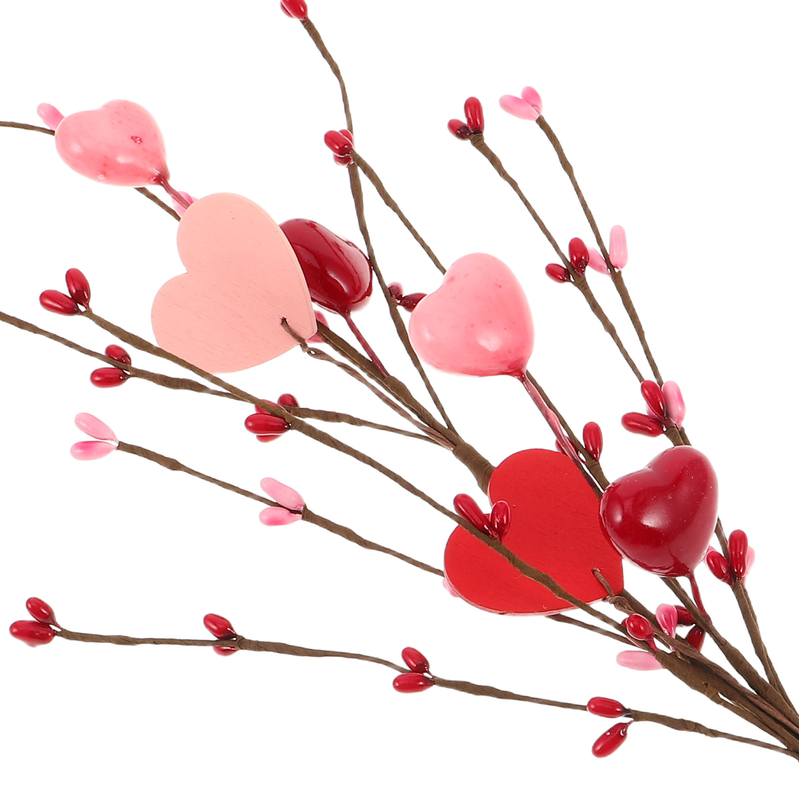 กิ่งไม้ประดับรูปหัวใจ 3 ชิ้น ก - Floral Picks Wood บทวิจารณ์และราคา