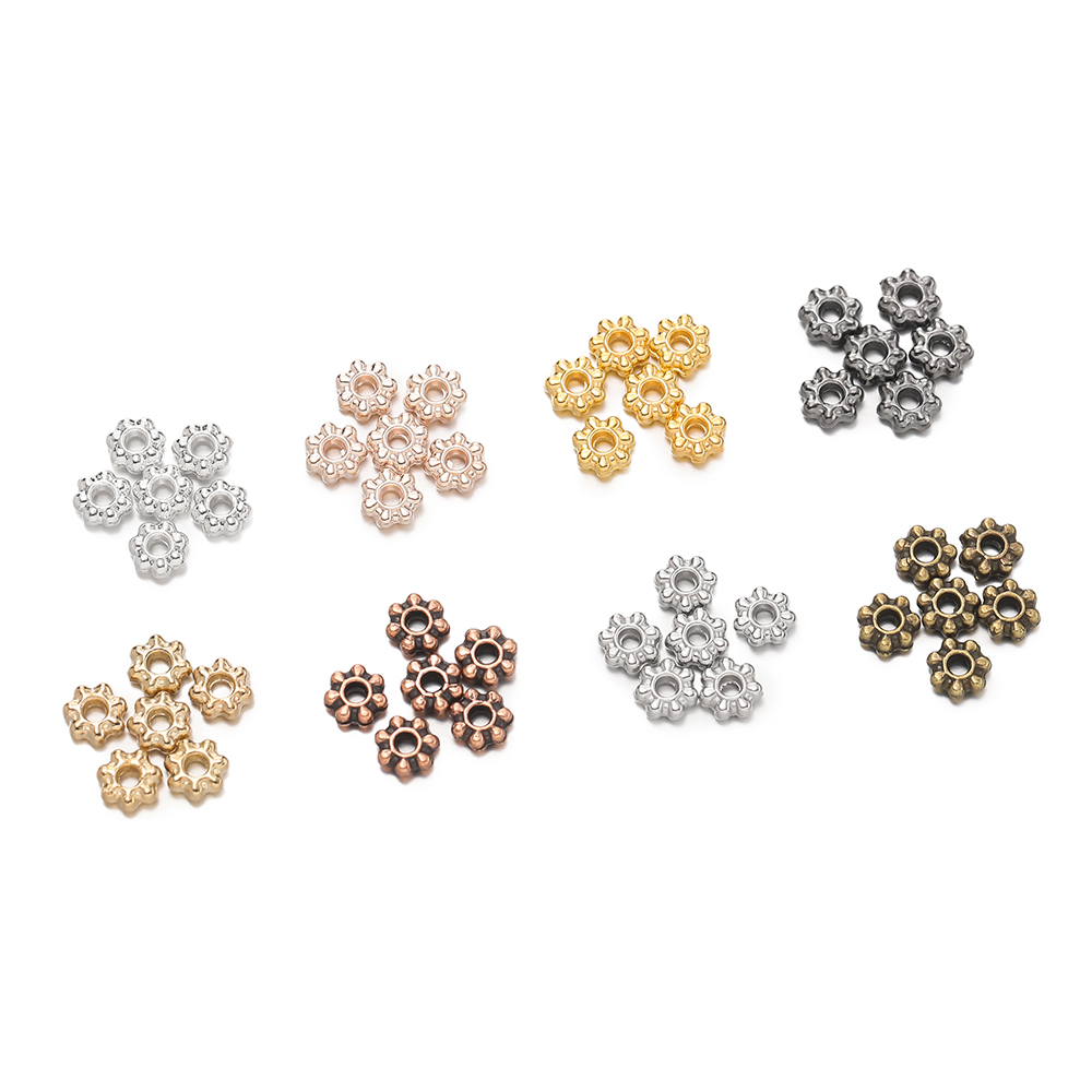 200 PCS 4/6mm Alloy Snowflake  - Flower Supply บทวิจารณ์และราคา