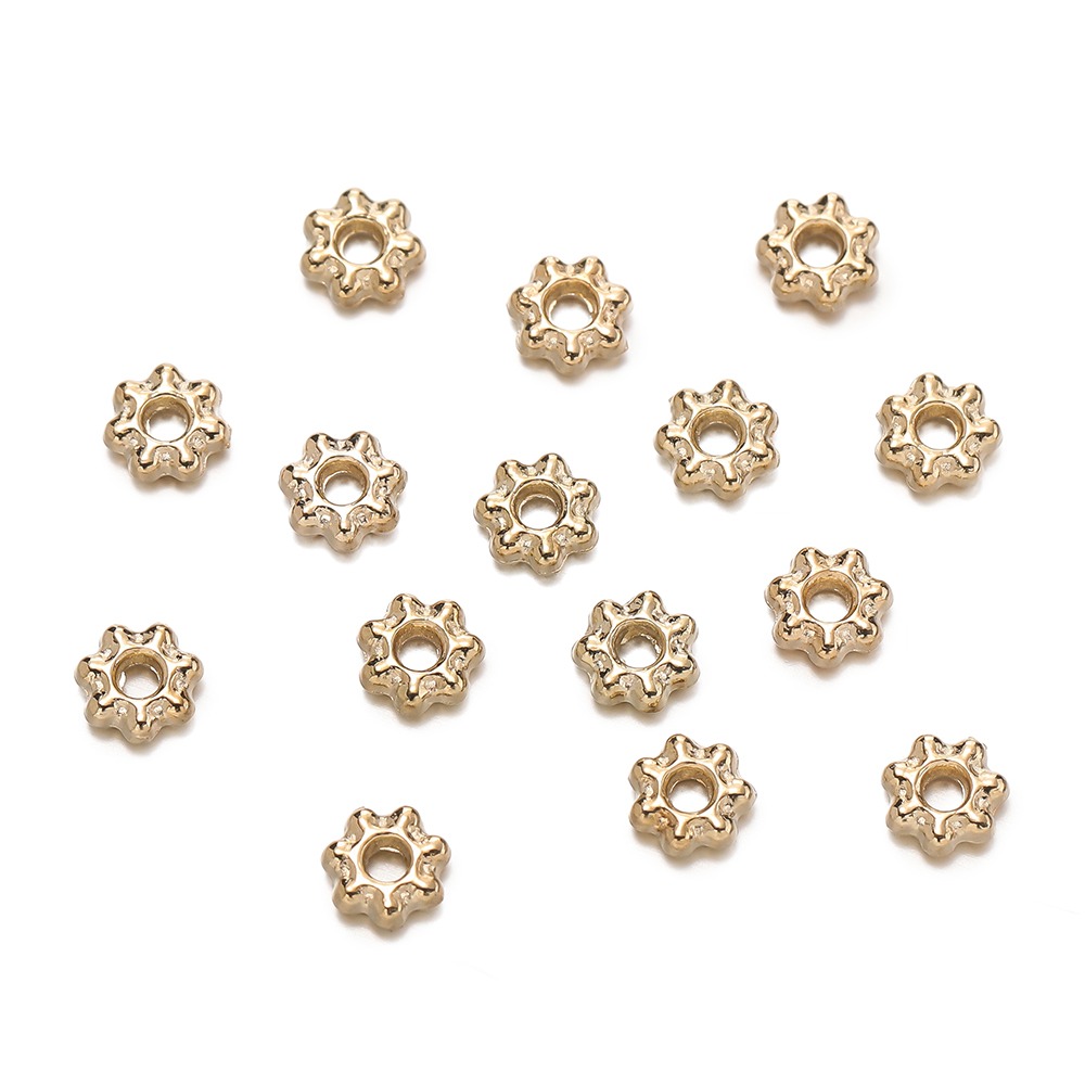 200 PCS 4/6mm Alloy Snowflake  - Flower Supply บทวิจารณ์และราคา