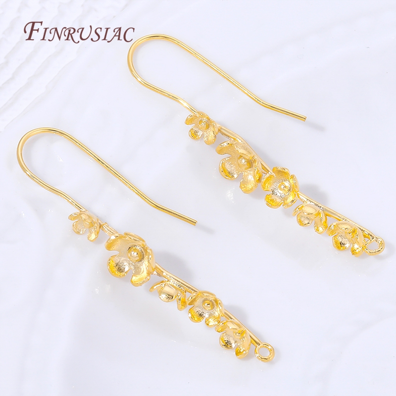 ตะขอเกี่ยวต่างหูรูปดอกไม้ชุบทอ - Flower Supply บทวิจารณ์และราคา