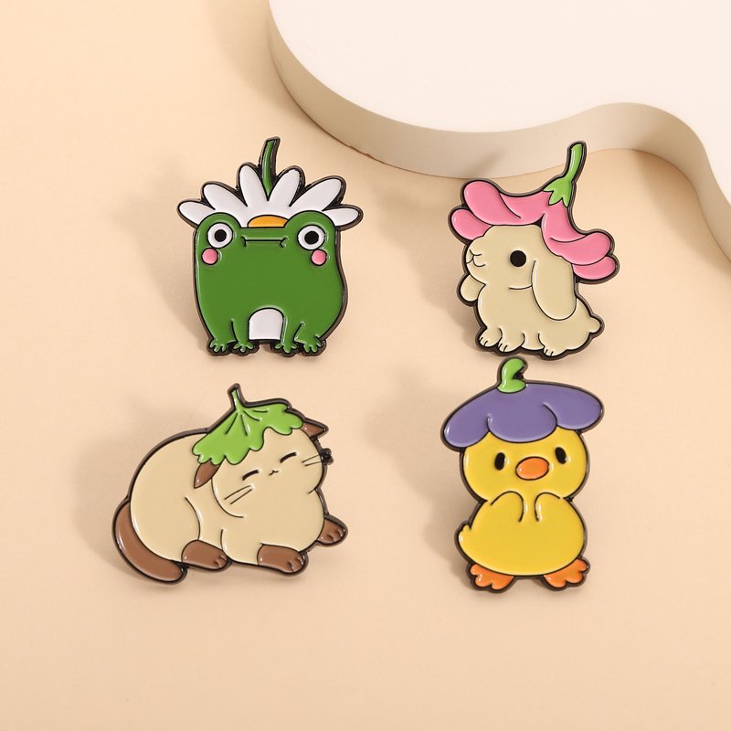เข็มกลัดรูปดอกไม้ ใบไม้ หมวก แ - Flower Frog Pin บทวิจารณ์และราคา